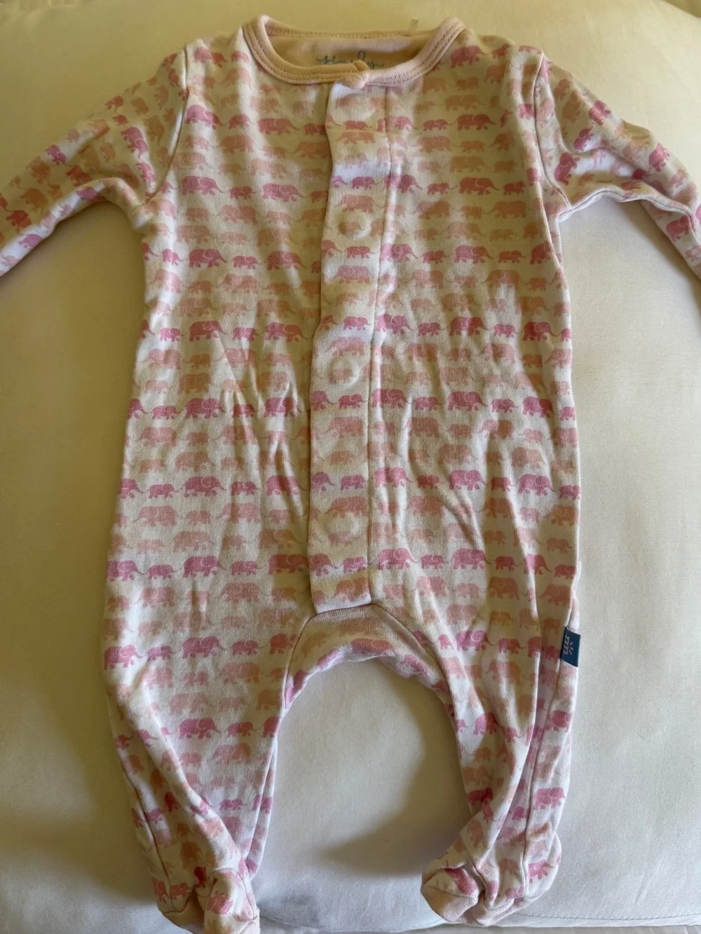Magnetic Me Organic Cotton Elephant Print Footie